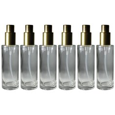 Флаконы для духов Aromaprovokator 50 ml спрей металл золото без крышки набор 36 штук