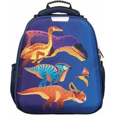 Ранец №1School Basic Динозавры, 2 отд., эргоном. Cпинка