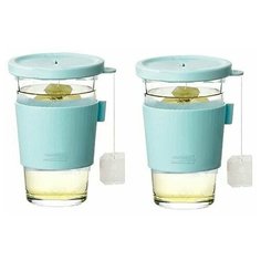 Набор стаканов Glasslock GL-1364 (500ml х 2, зеленый силикон)