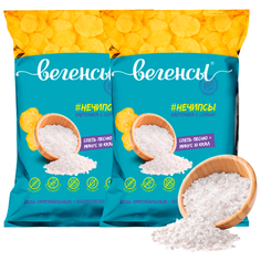 Чипсы Вегенсы Картофельные сушёные Нечипсы с солью, 2 уп. по 125 г