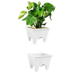 Набор кашпо Elin фирмы SBOX 23 литра, 40x40см, белый песок, 2 шт