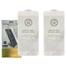 Стекло iPhone 8 6D RH в упаковке (белая рамка), набор 2 шт G Rhino