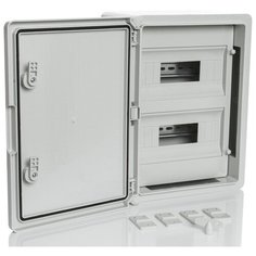 PP3104; Модульный пластиковый шкаф, IP65, УХЛ1., 300х400х170 на 24 модулей (12х2) Непр. Двр. Plastim