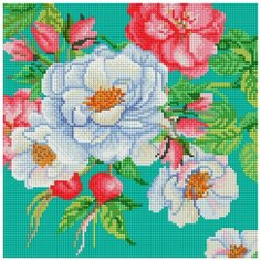 Алмазная мозаика на подрамнике ТМ Белоснежка "Дикая роза", 30X30 см.