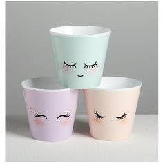 Набор кашпо 3 в 1 Милые глазки, 0,8 л Дарите счастье