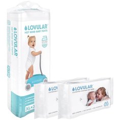 LOVULAR трусики Hot Wind XL (12-20 кг) 38 шт. + влажные салфетки 128 шт.