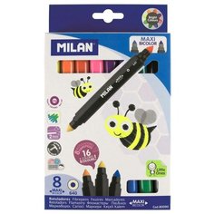MILAN Набор фломастеров Maxi Bicolour 640 (80090), 8 шт.