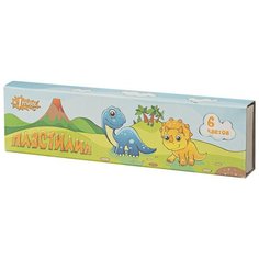 Пластилин №1 School Дино 6 цветов (684429)