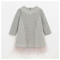 Платье ЁМАЁ размер 110, серый меланж