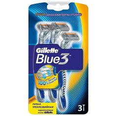 Бритвенный станок Gillette Blue3 одноразовый ,синий, 3 шт.