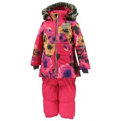 Комплект с полукомбинезоном Huppa Novalla 45020030-817 размер 98, fuchsia pattern/ fuchsia