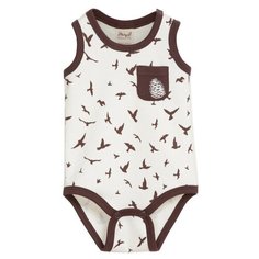 Боди ЁМАЁ размер 62, коричневый/экрю