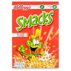 Готовый завтрак Kelloggs хлопья Smacks пшеничные с медом, коробка, 400 г
