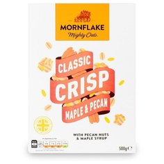 Готовый завтрак Mornflake хлопья запечённые овсяные с орехом пекан и кленовым сиропом, коробка, 500 г