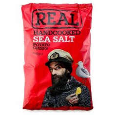 Чипсы Real Handcooked картофельные с морской солью, 150 г