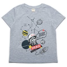 Футболка ЁМАЁ, размер 110, серый меланж