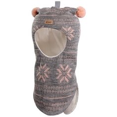 Шапка-шлем Kivat размер 1, серый/персиковый