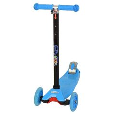 Самокат EVO Kids M-4 со светящимися колесами, голубой
