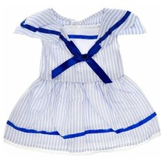 Наша игрушка платье для куклы KQ079734 белый/синий