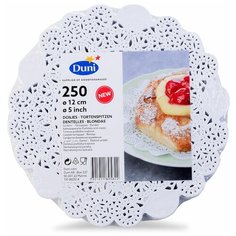 Салфетки DOILIES Duni Белый 12см кружевные DUNI AB 250шт 1 уп Индонезия