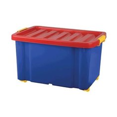 Ящик для хранения игрушек 60 л, 39,3х59,3х33,9 см, на колесах, с крышкой, "Jumbo", РТ9946 Plast Team