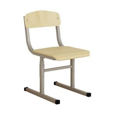 Стул ученический регулируемый, 340х430х585-665 мм, рост 2-4, серый каркас, Ш-508 (2-4) Надежда