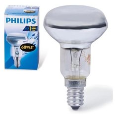 Лампа накаливания PHILIPS Spot R50 E14 30D, 60 Вт, зеркальная, колба d = 50 мм, цоколь E14, угол 30°, 382429