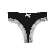 Трусы-стринги "Очарование" (черный, микрофибра), размер 48 Mama Com.Fort