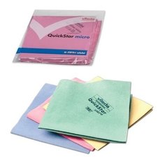 Салфетка микроволоконная VILEDA "МикронКвик", КОМПЛЕКТ 5 шт., микроволокно, красные, 38х40 см, 152110