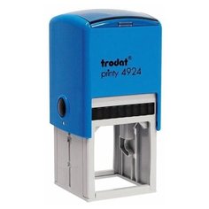 Оснастка для печати (D=40 мм) и штампа (40х40 мм), синий, TRODAT 4924, крышка, подушка в комплекте, 52902