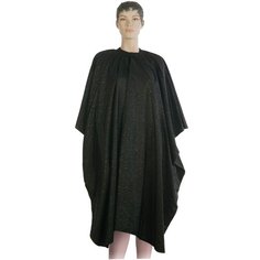 Пеньюар для стрижки "Черная роза", полиэстер, цвет черный, 128x150 см, на крючках Dewal