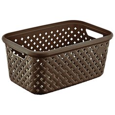 Корзина для хранения Nice&Price коллекция Рогожка, с ручками, 30 л, цвет венге, Рзмер 514х330х234