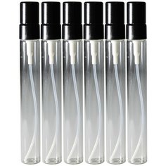 Флаконы для духов Aromaprovokator стекло, спрей металл черный 10 ml набор 6 шт