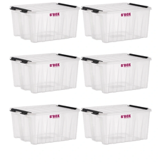 Контейнер для хранения с крышкой прозрачный, набор 6 шт, 2,5 литра Sbox