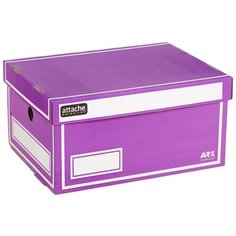 Attache Архивный короб Selection со съемной крышкой, гофрокартон, 320х240х160 мм фиолетовый