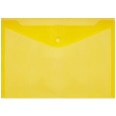 Attache Папка-конверт A4 на кнопке, 180 мкм, 10 шт прозрачный желтый