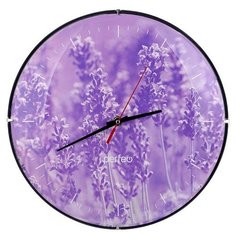Настенные часы Perfeo "PF-WC-006", круглые д. 30 см, без корпуса / лаванда