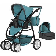 Коляски для кукол Avanti 2 в 1 MIDDLE BLUE Carrello