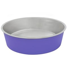 Миска для животных металлическая, сиреневая DUVO+, D13см/450мл (Бельгия)