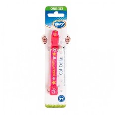 Ошейник для кошек нейлоновый DUVO+ "Cool cats", розовый, 20-30см/10мм (Бельгия)