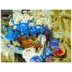 Картина по номерам ТМ "Белоснежка" 30х40 см "Корзина полевых цветов" (438-AS)