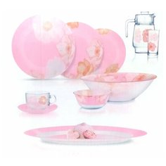 Столовый сервиз AMB ANABELLA PINK 46 предметов 6 персон Luminarc