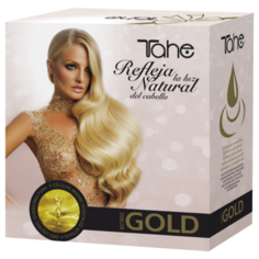 Tahe BOTANIC PACK GOLD (BOTANIC KERATIN GOLD SHAMPOO 300ml, BOTANIC GOLD MASK 300ml ,BOTANIC KERATIN GOLD 30 ml) Набор GOLD (Шампунь с кератином для придания блеска волосам 300 мл, Маска с кератином и жидким золотом для восстановления волос 300 мл, Ар