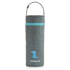 Чехол Miniland для Silky Thermos, 0.35 л серый/голубой