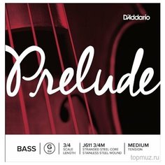 Струна G (Соль) для контрабаса 3/4 J611 3/4M Daddario