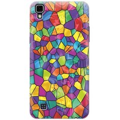 Cиликоновый чехол на LG X Power / ЭлДжи Х Павер с принтом "Яркая мозаика" Gosso