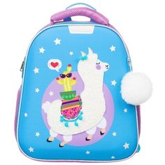 №1 School ранец Basic Лама (1061319), голубой/сиреневый