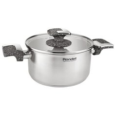 Кастрюля Rondell Marmara, 2.1 л, стальной/серый