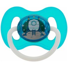 Пустышка латексная классическая Canpol Babies Space 6-18 м, бирюзовый