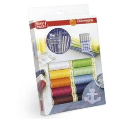 734562 Набор швейных ниток 100м с иголками, 10 катушек Гутерманн Gutermann